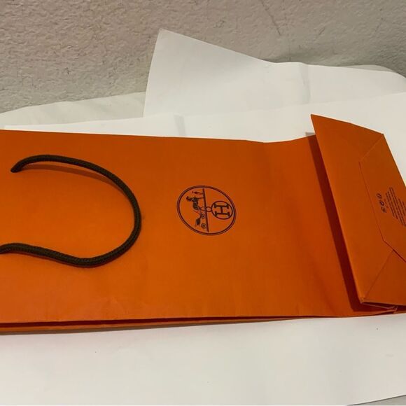 Authentic Hermes Paris Paper Shopping Bag w/ rope - Picture 3 of 3